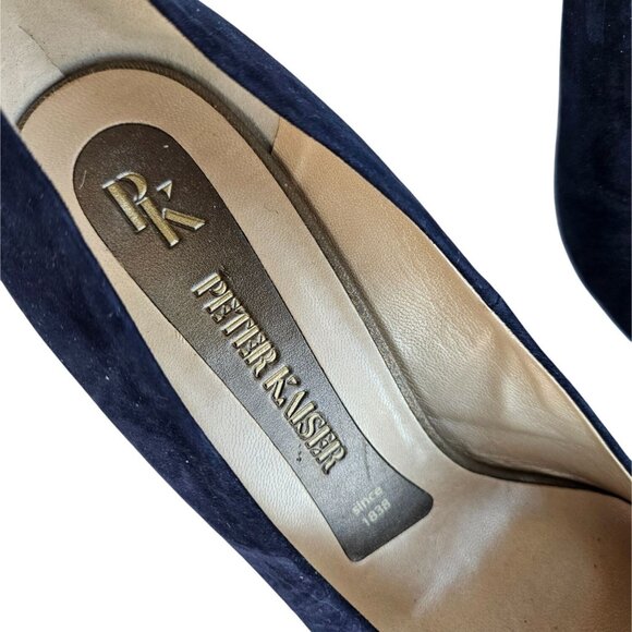Vintage Peter Kaiser Suede Navy Blue Leather pumps NWOT Germany US Womens 9 9.5 - Picture 10 of 13